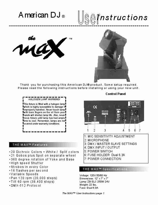 American DJ DJ Equipment the Max-page_pdf